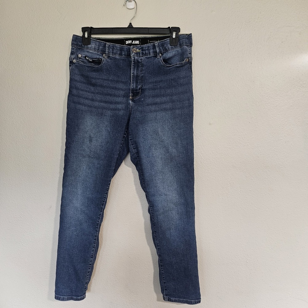 DKNY Jeans Bleecker Shaping Skinny Jeans Womens 32/14 Stretch Medium Dark Wash